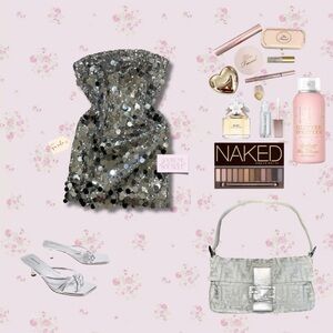 Stunning silver mini dress ♡︎